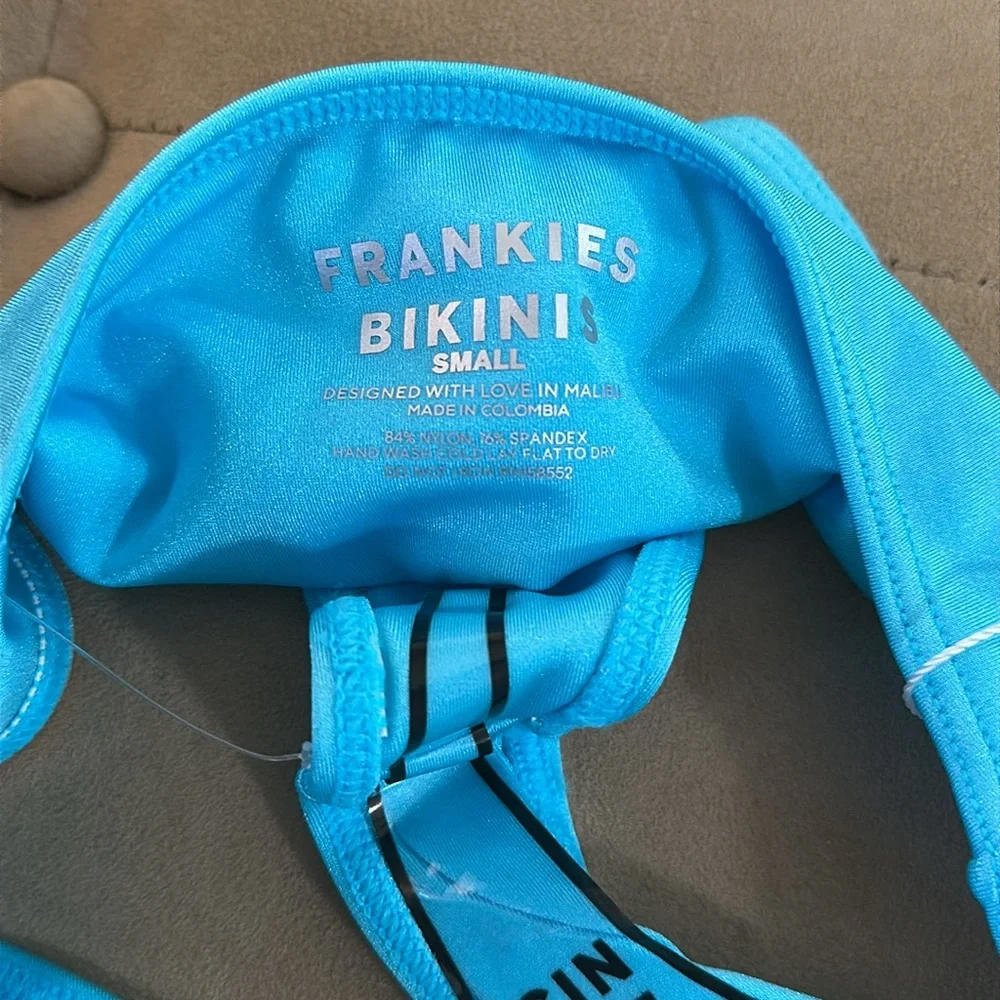 FRANKIES BIKINIS swim suit set Barb Shine twist top & Anne Shine Bottom M&SM